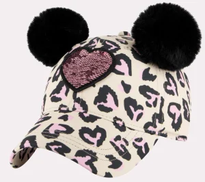 SKECHERS Cheetah Love Hat CINZENTO CLARO / PRETO / ROSA Flash Sale