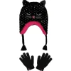 SKECHERS Cold Weather Star Foil Cat Hat Set PRETO Best Sale
