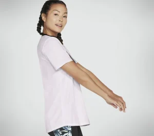 SKECHERS Diamond Wash Hatha Scoop Neck Tunic Tee ROXO / LAVANDA Fashion