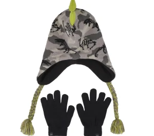 SKECHERS Dino Camo Jacquard Hat And Glove Set VERDE Flash Sale