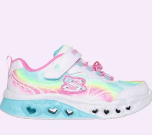 SKECHERS Flutter Heart Lights - Groovy Swirl BRANCO / MULTICOR Discount