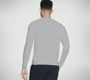 SKECHERS GO DRI All Day Long Sleeve Tee CINZENTO CLARO Fashion