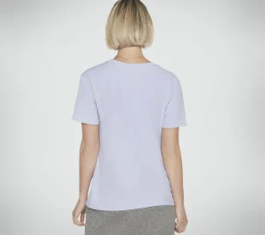 SKECHERS GO DRI SERENE V-Neck Tee ROXO / VIOLETA Shop