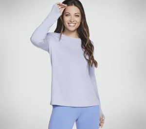 SKECHERS GO DRI SWIFT Long Sleeve Crew LAVANDA / ROSA CLARO New