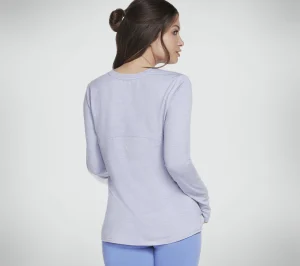SKECHERS GO DRI SWIFT Long Sleeve Crew LAVANDA / ROSA CLARO New