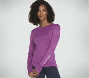 SKECHERS GO DRI Swift LS Crew VIOLET Discount