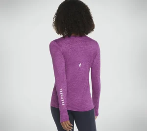 SKECHERS GO DRI Swift LS Crew VIOLET Discount