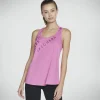 SKECHERS GO DRI SWIFT Racerback Tank ROSA Hot