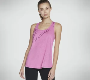 SKECHERS GO DRI SWIFT Racerback Tank ROSA Hot