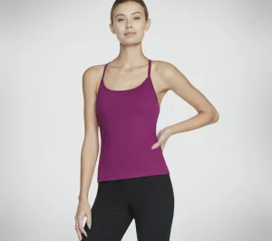 SKECHERS GO FLEX Crossback Shelf Bra Cami MAGENTA Sale
