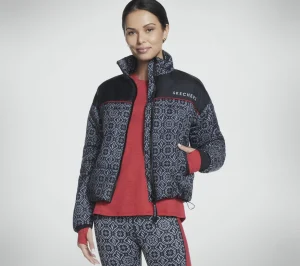 SKECHERS GO SHIELD Diamond Legacy Puffer Jacket PRETO Best