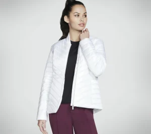 SKECHERS GO SHIELD Shine Jacket BRANCO New