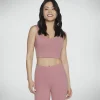 SKECHERS GOSCULPT Scalloped Longline Bra MALVA Cheap