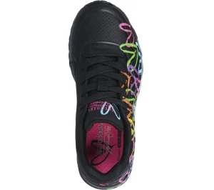 SKECHERS JGoldcrown: Uno Lite - Spread The Love PRETO / MULTICOR Store