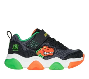 SKECHERS Mighty Glow 2.0 - Dino-Bolt PRETO / LARANJA Cheap