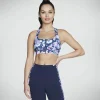 SKECHERS Misty Floral Zip-Front Bra AZUL / LAVANDA Cheap