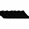 SKECHERS 6 Pack Half Terry Invisible Socks PRETO Hot