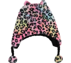 SKECHERS Plush Leopard Hat Set MULTICOR Fashion