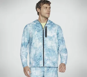 SKECHERS Razor Printed Full Zip Jacket PRETO / LIMA Best Sale