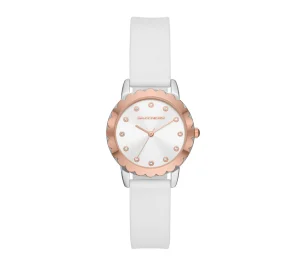 SKECHERS Scalloped Bezel White Watch BRANCO Cheap