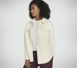 SKECHERS Sherpa Shacket CARMIN / BRANCO Cheap