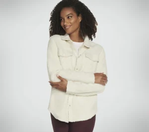 SKECHERS Sherpa Shacket CARMIN / BRANCO Cheap