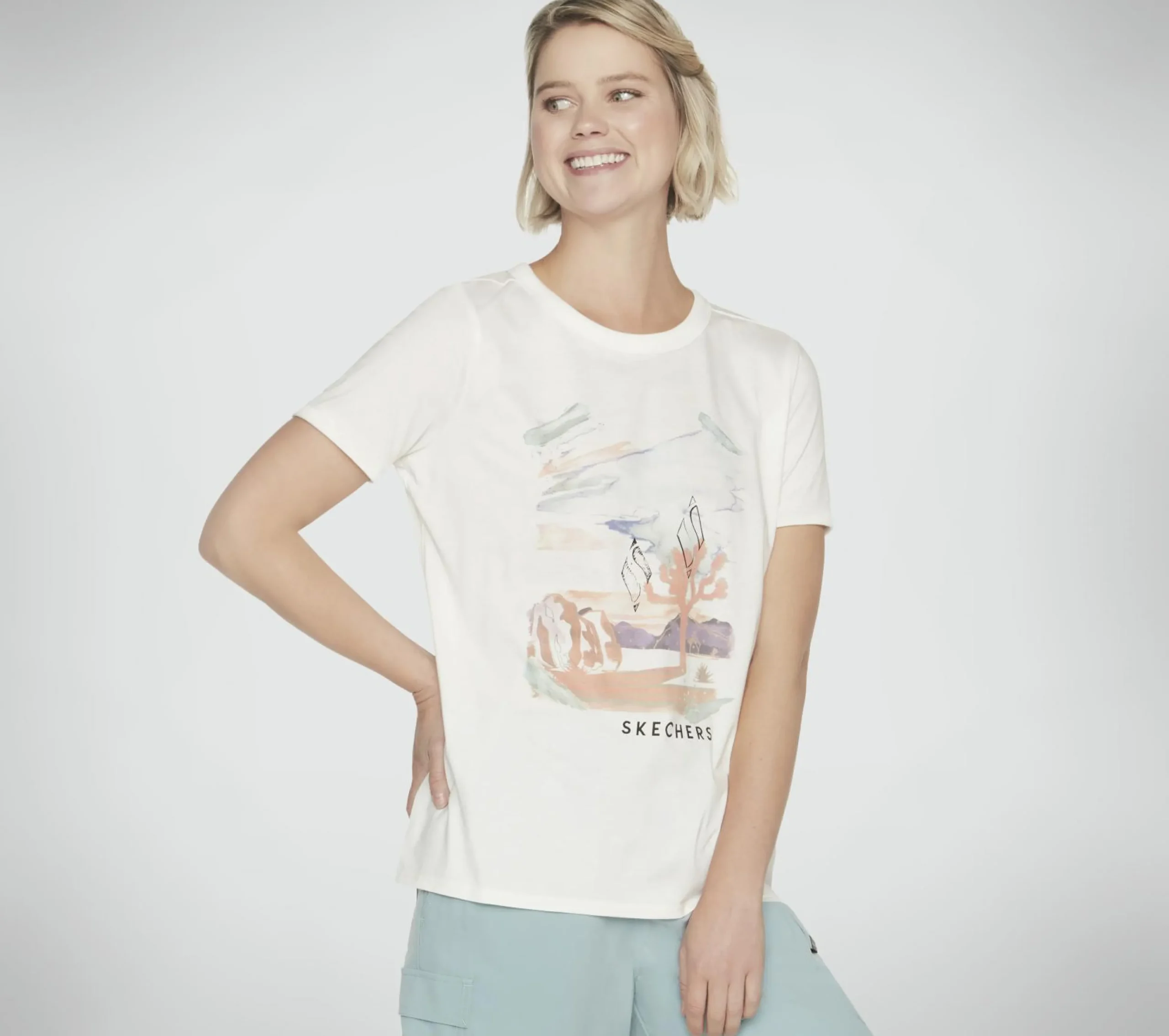 skechers_airbrush_tee_0.webp SKECHERS Airbrush Tee BRANCO / PRATEADO Store