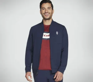 SKECHERS Apparel Hoodless Hoodie ULTRA GO Jacket NAVY Flash Sale