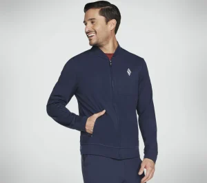 SKECHERS Apparel Hoodless Hoodie ULTRA GO Jacket NAVY Flash Sale