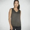 SKECHERS Diamond Wash Hatha V-neck Tank PRETO Shop