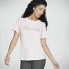 SKECHERS Metallic Logo Tee ROSA / PRATEADO Store