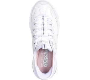 SKECHERS Slip-ins: D'Lites - New Scene BRANCO / PRATEADO New