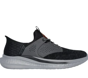 SKECHERS Slip-ins Relaxed Fit: Slade - Caster PRETO / CINZENTO Cheap