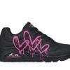 SKECHERS X JGoldcrown: Uno - Dripping In Love PRETO / ROSA Discount