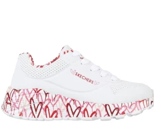 SKECHERS X JGoldcrown: Uno Lite - Lovely Luv BRANCO / VERMELHO Cheap