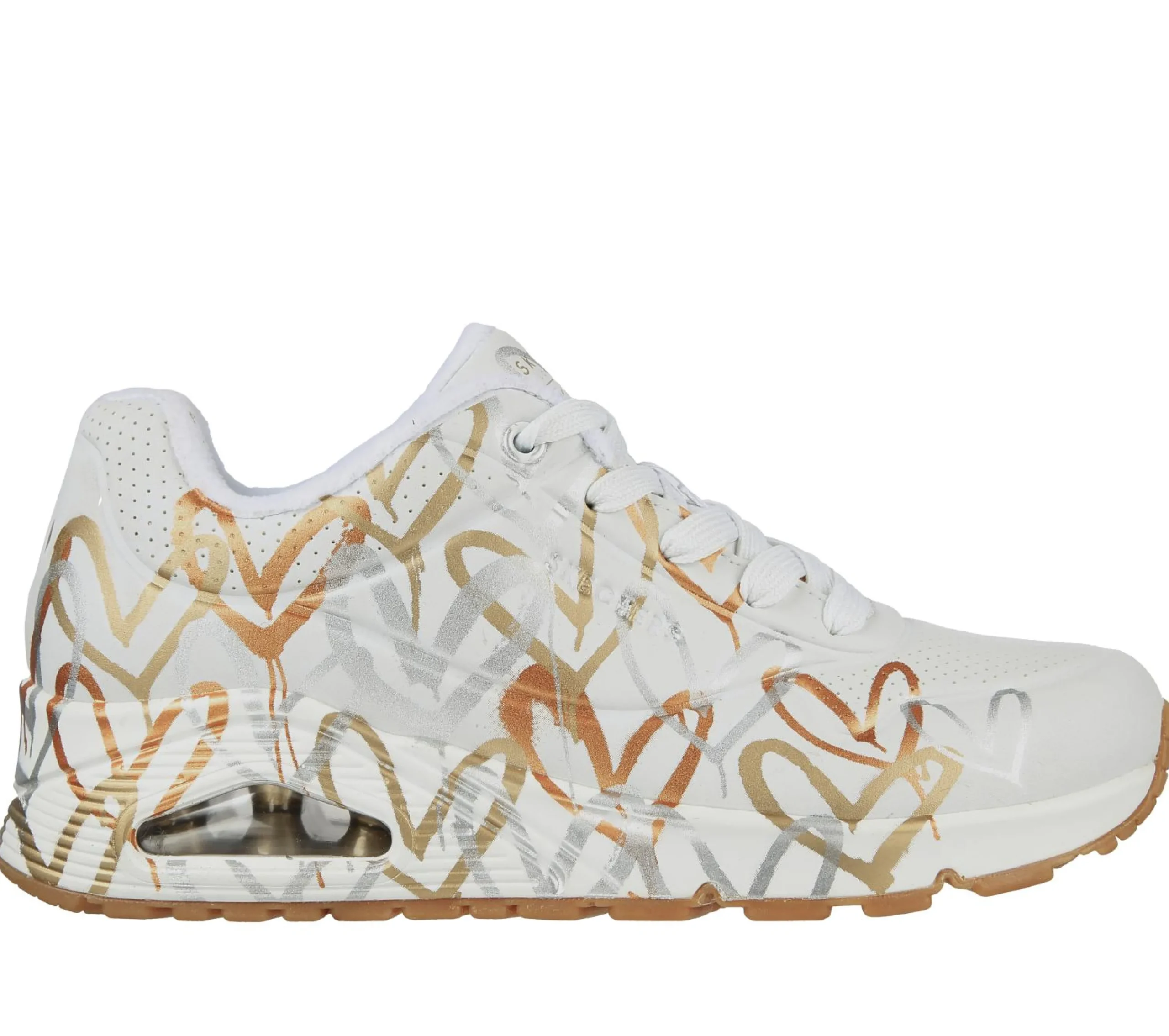 skechers_x_jgoldcrown_uno_0.webp SKECHERS X JGoldcrown: Uno - Metallic Love BRANCO / DOURADO Clearance