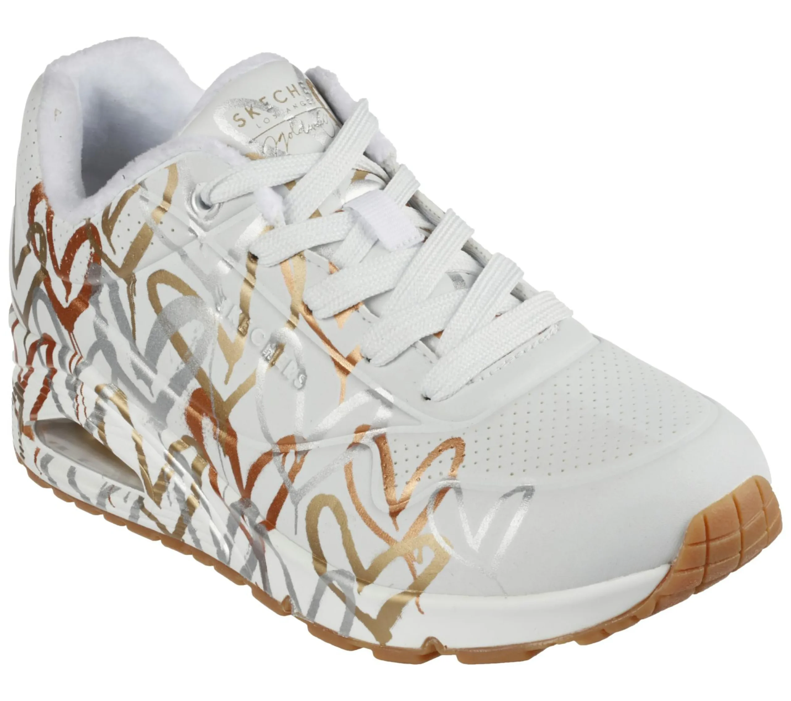 skechers_x_jgoldcrown_uno_5.webp SKECHERS X JGoldcrown: Uno - Metallic Love BRANCO / DOURADO Clearance