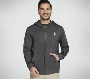 SKECHERS SKECH-KNITS ULTRA GO Full Zip Hoodie CARVÃO Discount