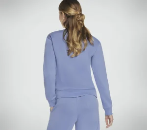 SKECHERS SKECH-SWEATS Signature Pullover Crew ROXO / PRATEADO Outlet