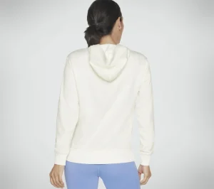 SKECHERS SKECH-SWEATS Watercolor Diamond Pullover Hoodie BRANCO / PRATEADO Outlet