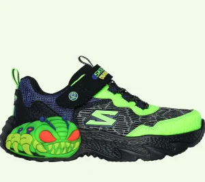 SKECHERS S-Lights: Creature-Lights PRETO / LIMA Flash Sale