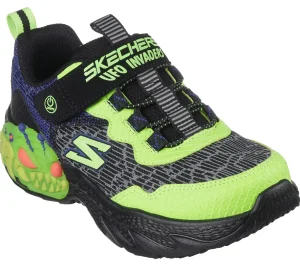 SKECHERS S-Lights: Creature-Lights PRETO / LIMA Flash Sale
