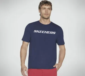 SKECHERS Strikethrough Tee NAVY Online