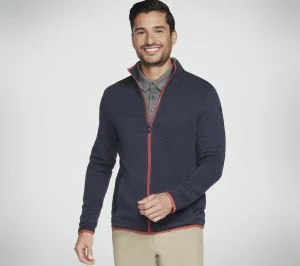 SKECHERS The Hoodless Hoodie Ottoman Jacket CARVÃO / NAVY Shop
