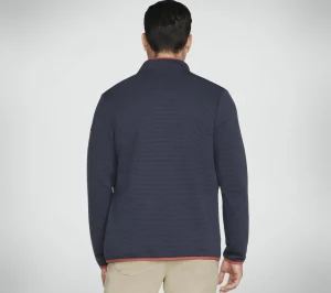 SKECHERS The Hoodless Hoodie Ottoman Jacket CARVÃO / NAVY Shop