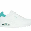 SKECHERS Uno - Pop Back BRANCO / MENTA Hot