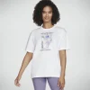SKECHERS Winter Blooms Everybody Tee BRANCO Clearance